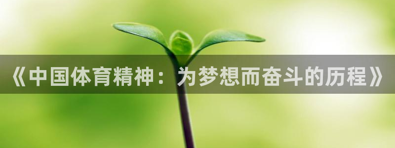 富联娱乐：《中国体育精神：为梦想而奋斗的历程》
